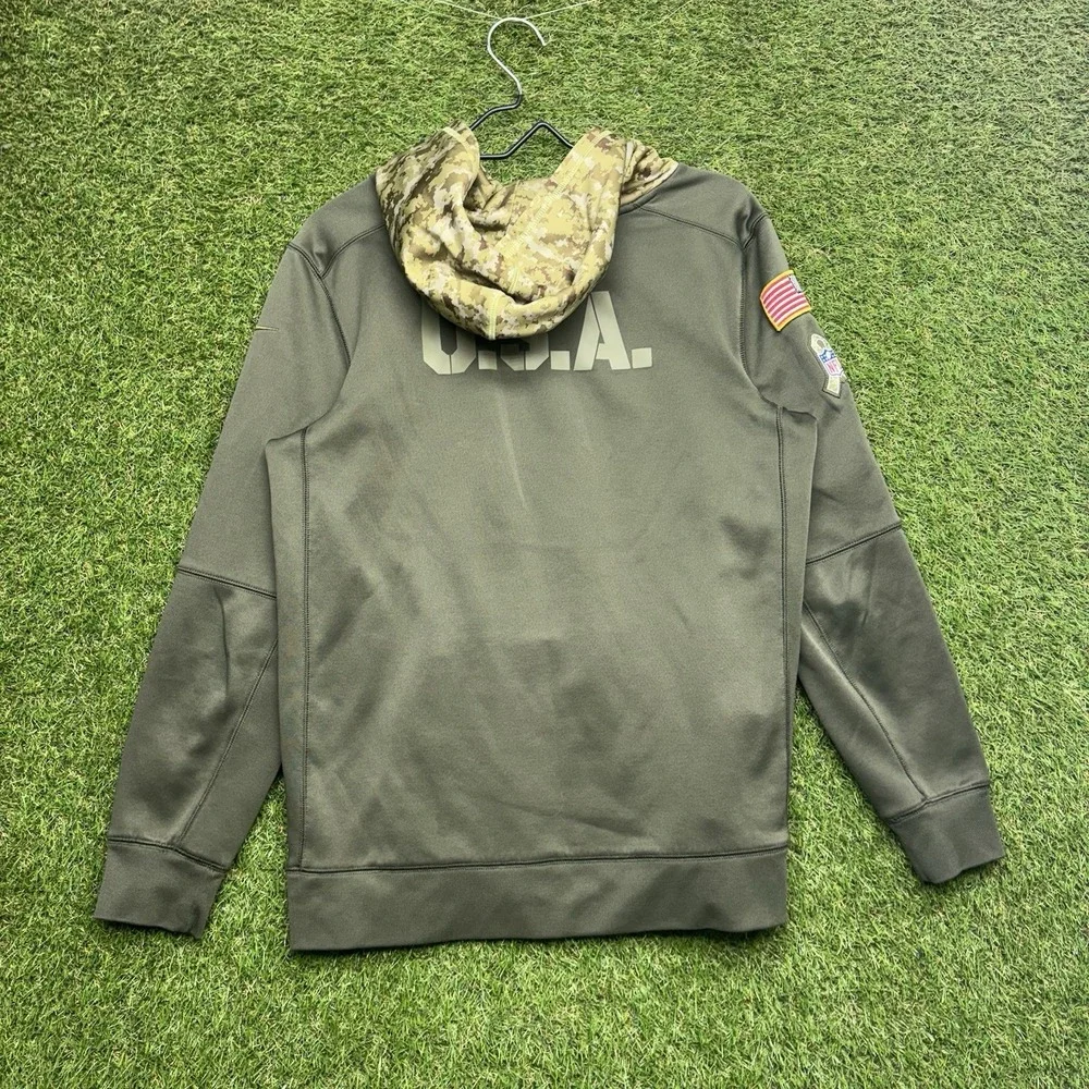 Nike Pittsburgh Steelers Hoodie Womens XL Salute To Service Camo Green Pullover